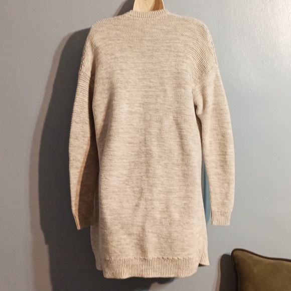 Gap women's size medium long tan with white blends cardigan - Picture 13 of 17